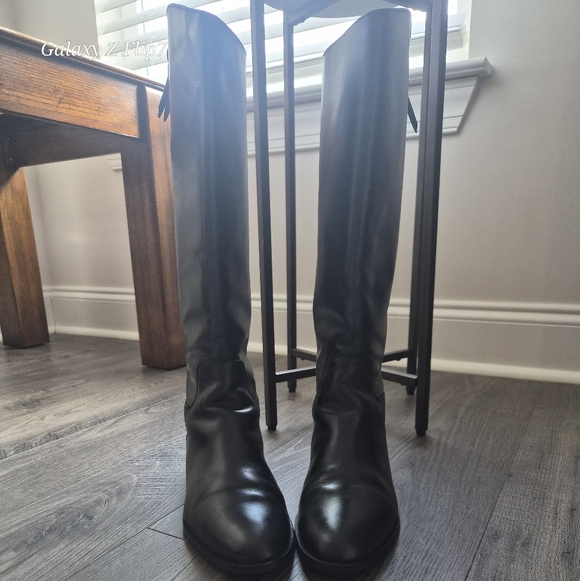 Cole Haan Shoes - Cole Haan Grand.OS Black Leather Tall Riding Boots Size 7.5